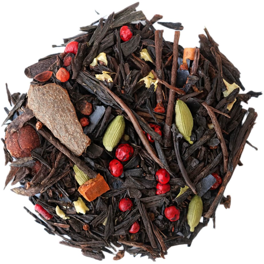 Herbata czarna BLACK CHAI laska wanilii kardamon kakaowiec anyż pieprz 120g - herbata liściasta sypana mieszanka napar susz