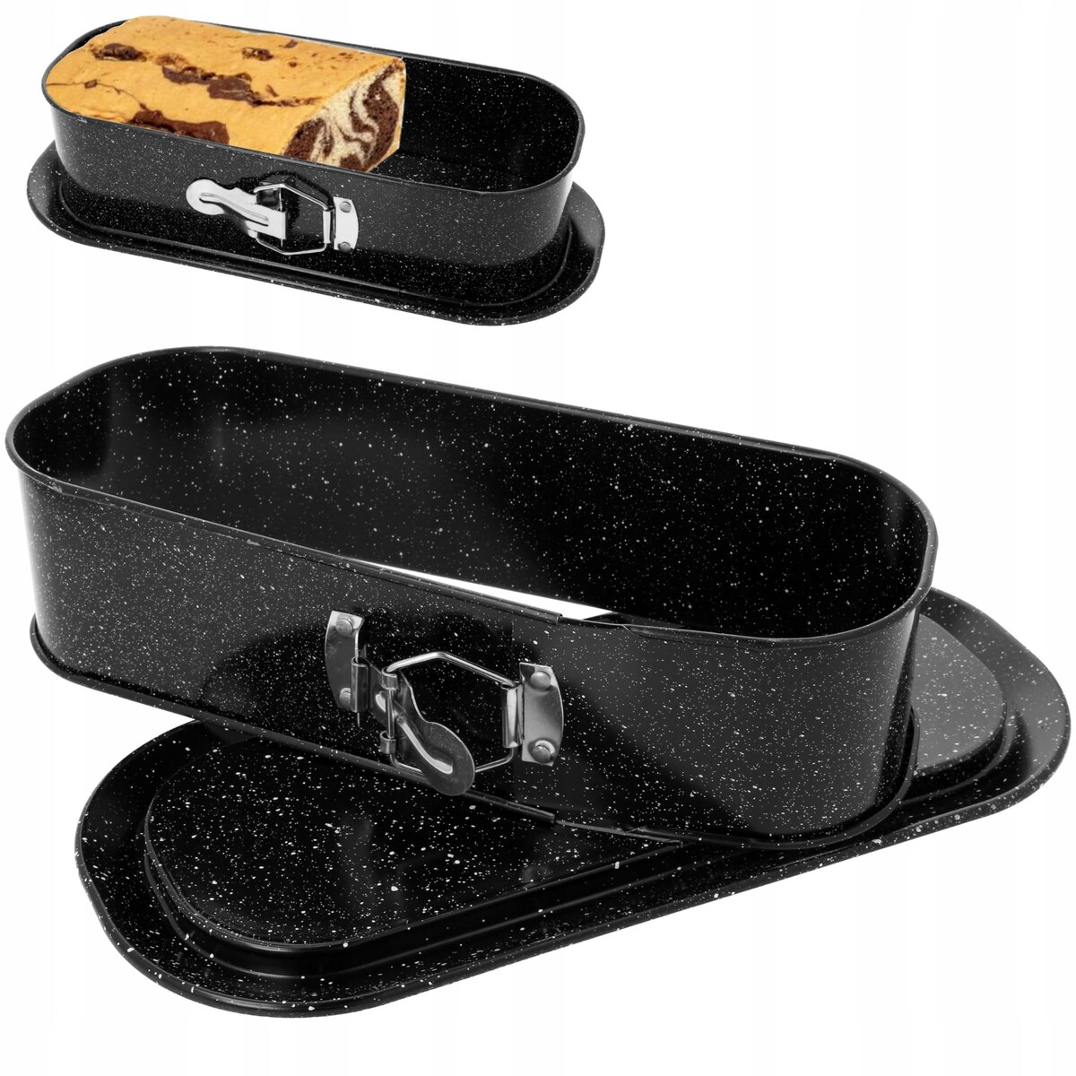 Forma do pieczenia chleba i ciast rozpinana Marmurkowa powłoka 30x11 cm BRUNBESTE BB-2537