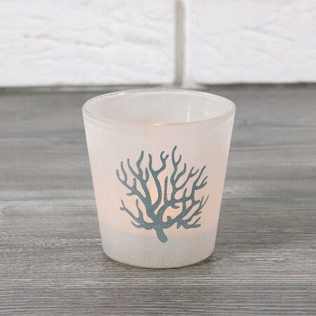 2 szt. ŚWIECZNIK tealight SZKLANY drzewo