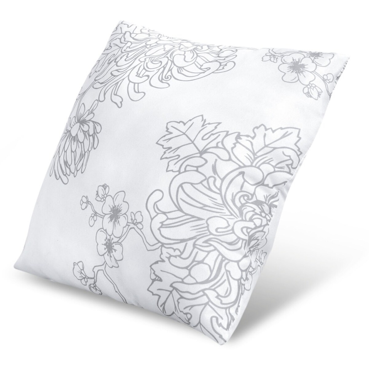 Poduszka Do Spania 40X40 Cm Antyalergiczna Z Mikrofibry Kulka Silikonowa Wzór Kwiaty