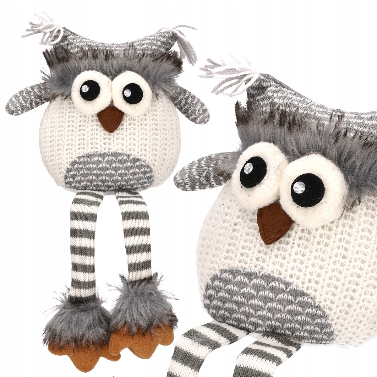 SKRZAT świąteczny KRASNAL gnom 40 cm Mikołaj na święta SOWA dekoracja JUMI