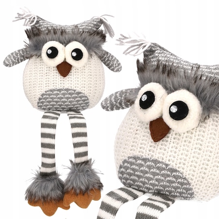 SKRZAT świąteczny KRASNAL gnom 40 cm Mikołaj na święta SOWA dekoracja JUMI