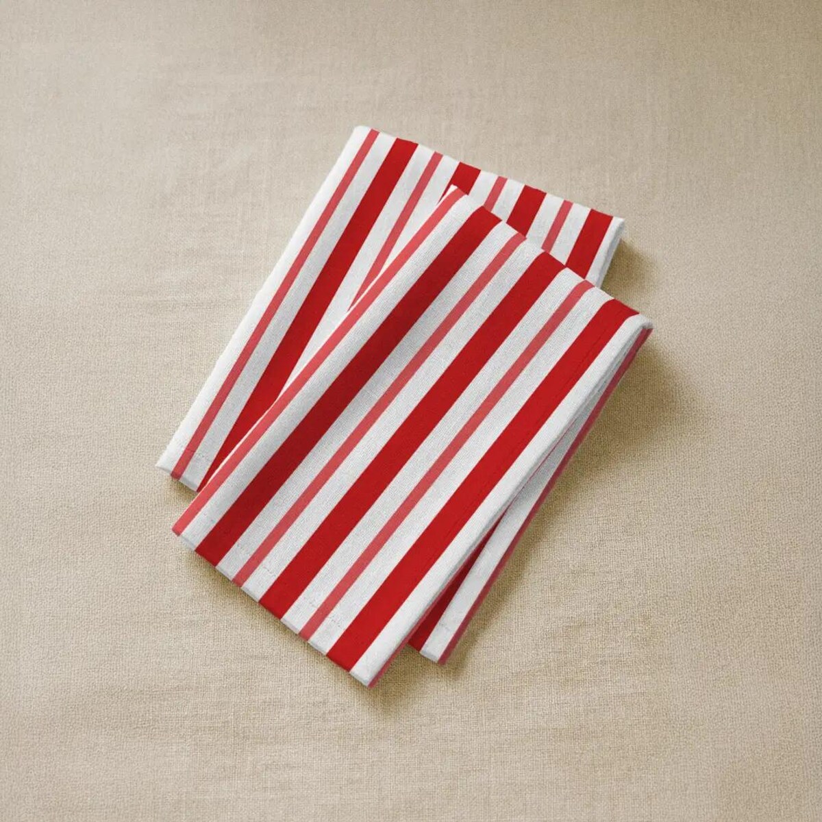 Serwetki świąteczne - klasyczne czerwone świąteczne paski (2szt.)