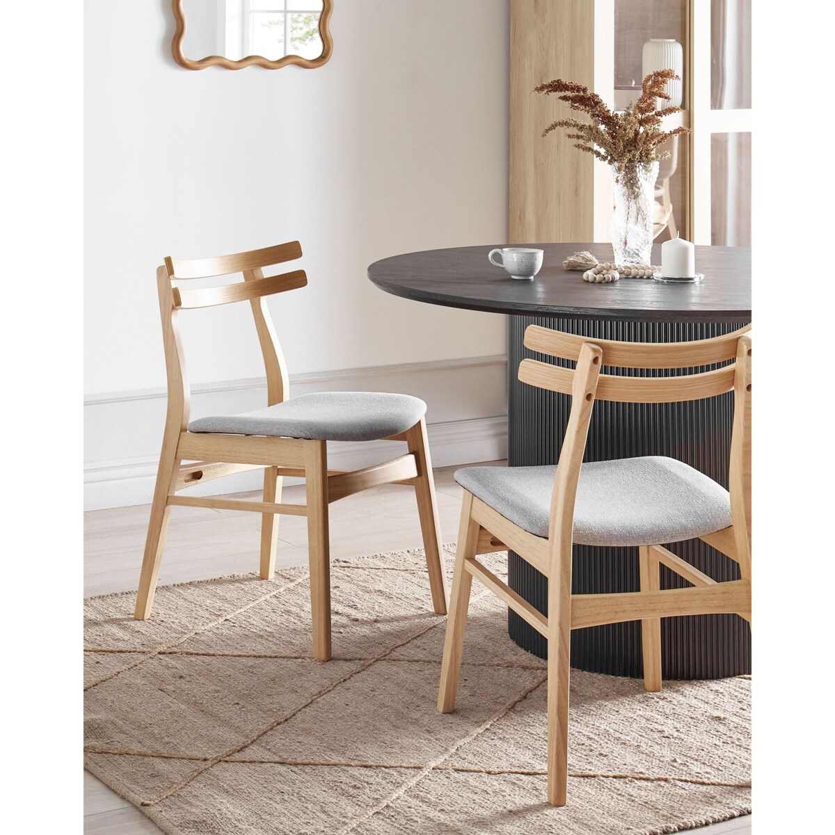 Zestaw 2 krzeseł do jadalni CYNTHIANA Jasnoszary