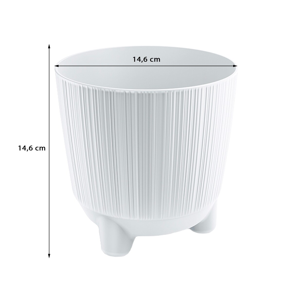 Doniczka Osłonka Okrągła Na Kwiaty 14,5 Cm Zestaw