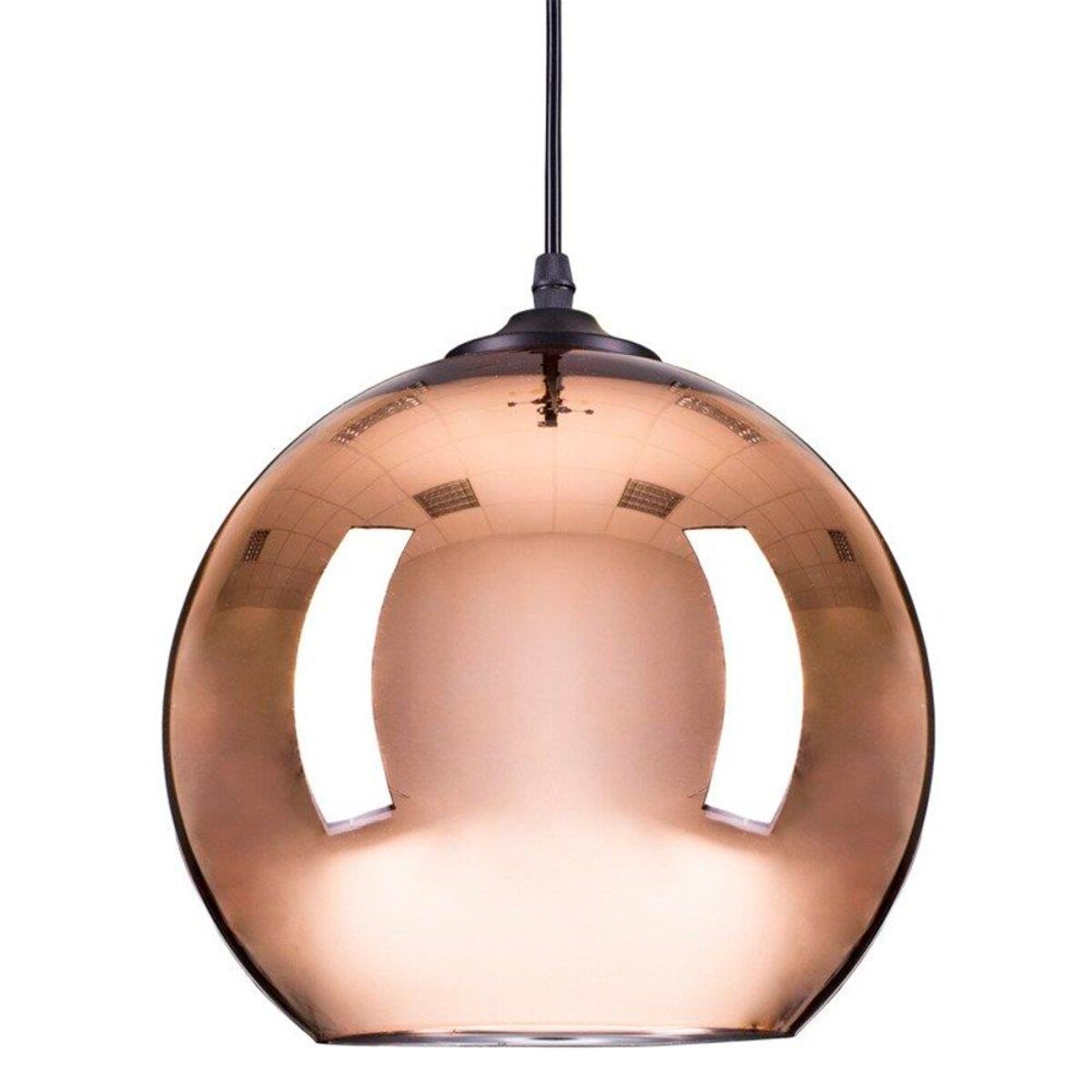Lampa wisząca do salonu Glow ST-9021 COPPER Step kulista mirror miedziana