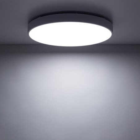 Lampa Sufitowa Łazienkowa Tk Lighting Velis Biały Plafon Led 40W Ip54 Zmienna Barwa, Ściemniany