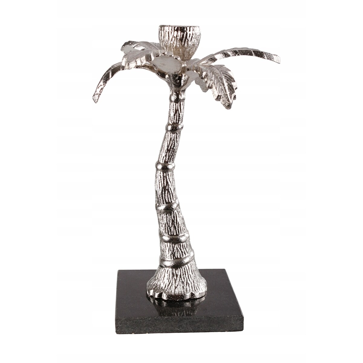ŚWIECZNIK PALMA kandelabr ALUMINIUM MARMUR 26cm