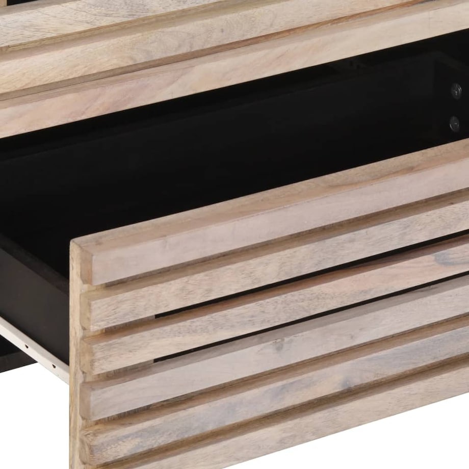 vidaXL Szafka, biała, 60x34x75 cm, lite drewno mango