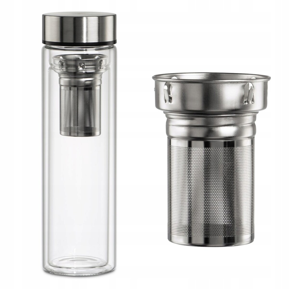 XAVAX Butelka na wodę herbatę szklana z sitkiem