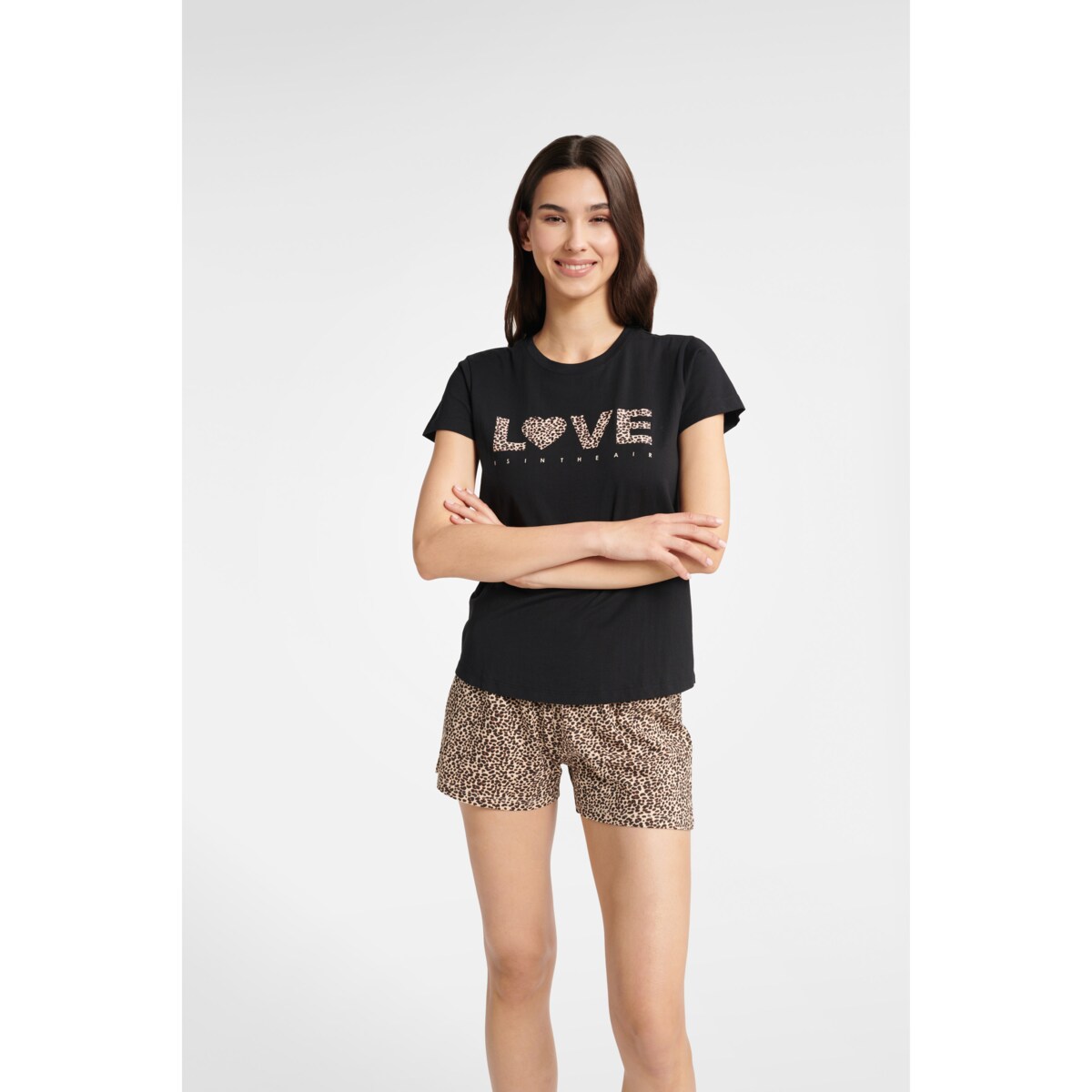 Piżama Boutique 40614-99X Karmelowo-Czarny Karmelowo-Czarny, XXL