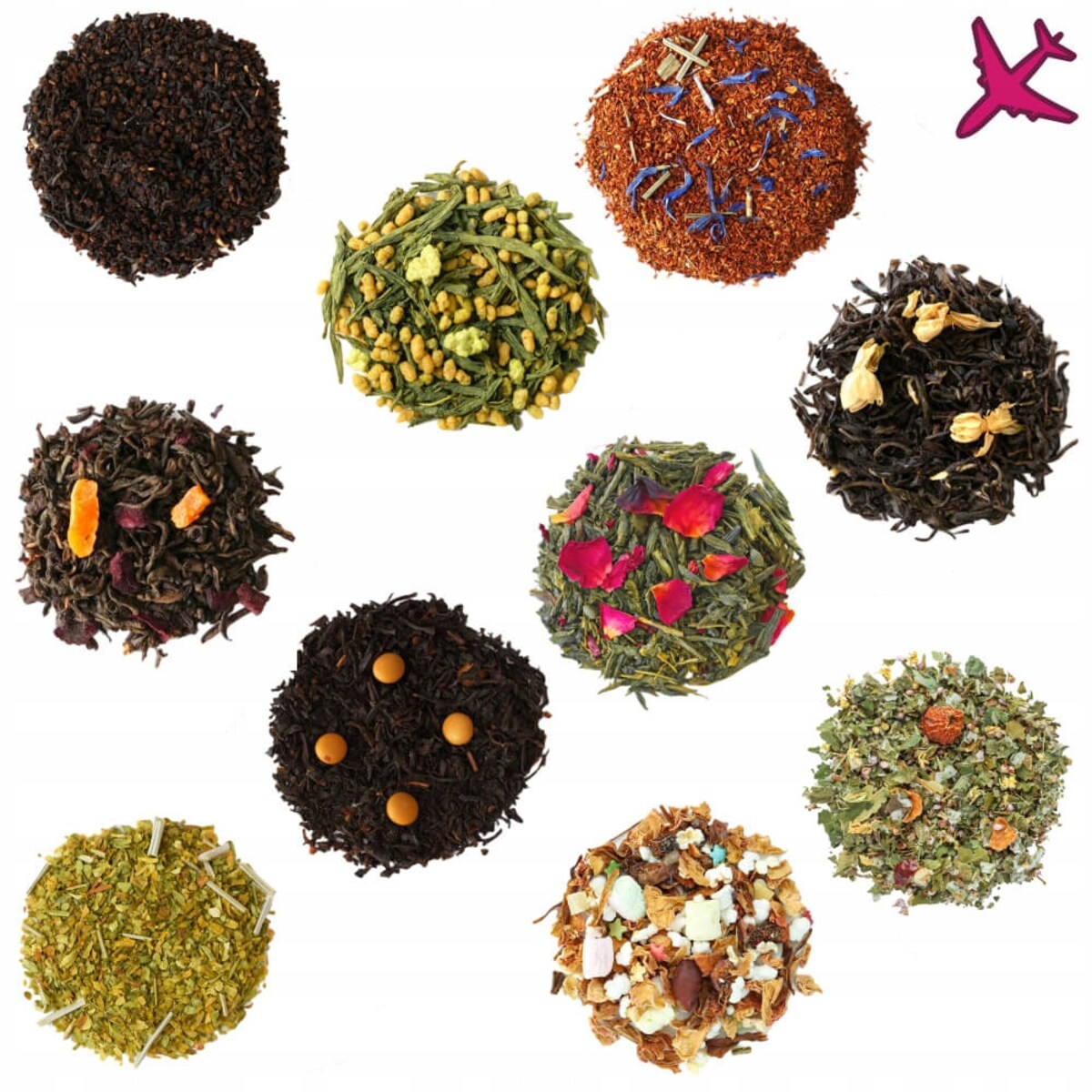 Zestaw prezentowy upominkowy box - 20 różnych smaków herbat liściastych "HERBACIANY BILET" na prezent upominek dla kobiety faceta mężczyzny niej niego