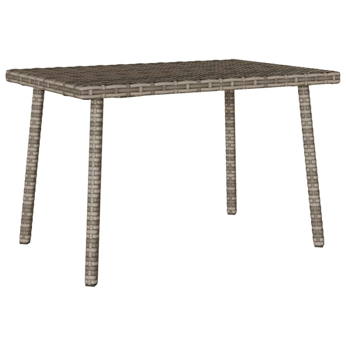 vidaXL Stolik kawowy ogrodowy prostokątny szary 60x40x37 cm polirattan