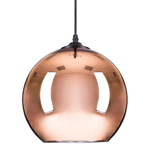 Lampa wisząca lustro Glow ST-9021 - L COPPER-L Step klosz kulisty miedziana
