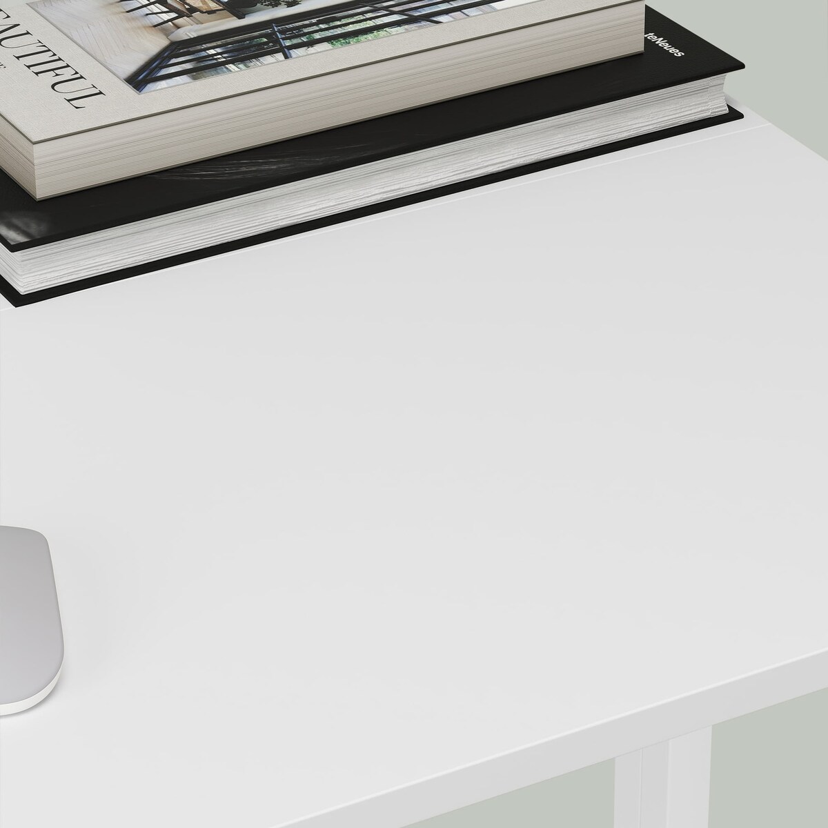 Biurko Komputerowe Do Biura Pracowni Max 1.0 - Białe / Nogi Białe