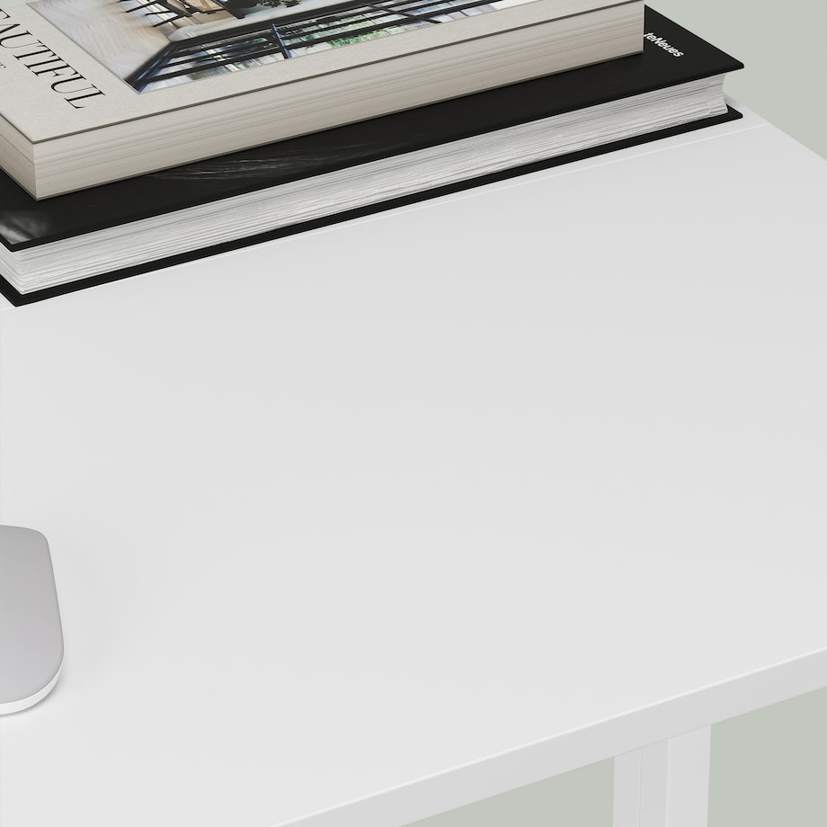 Biurko Komputerowe Do Biura Pracowni Max 1.0 - Białe / Nogi Białe