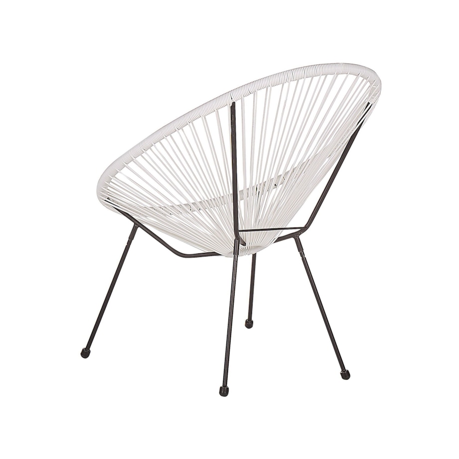 Zestaw mebli balkonowych z technorattanu biały ACAPULCO II