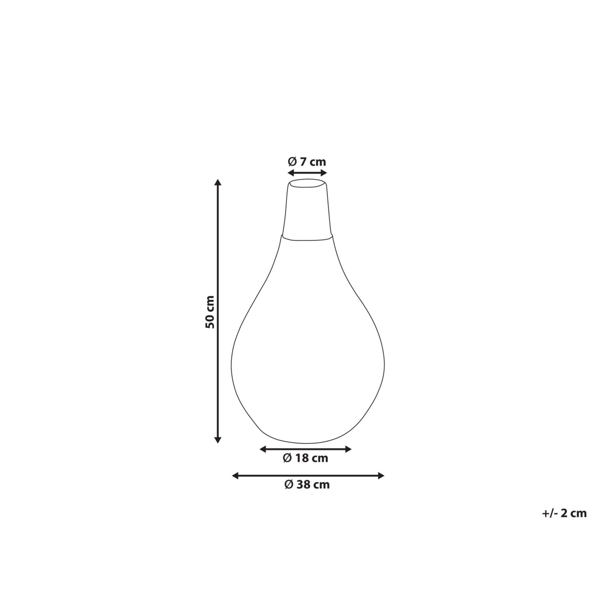 Wazon dekoracyjny z terakoty 50 cm czarno-biały OMBILIN