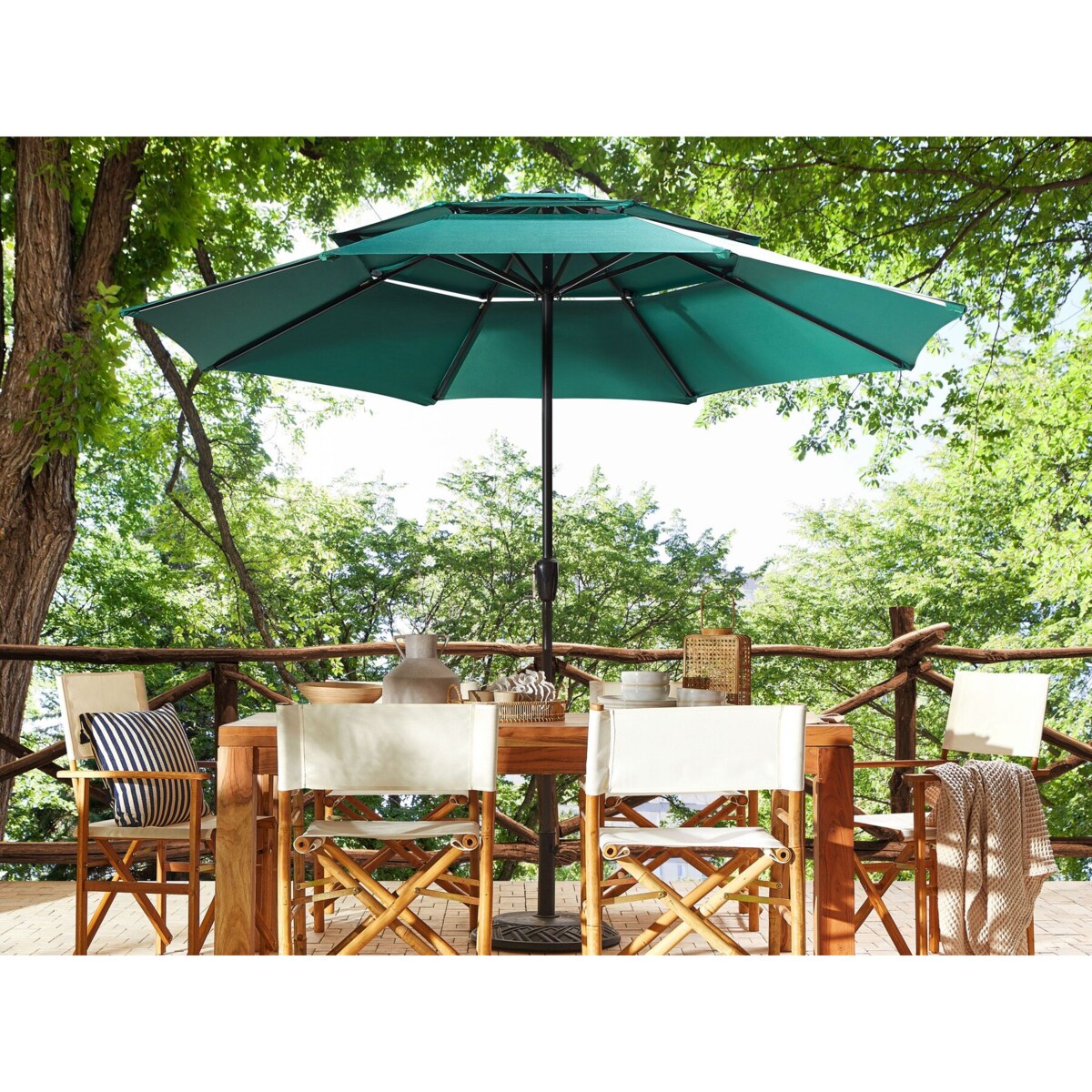 Parasol ogrodowy ⌀ 285 cm zielony BIBIONE