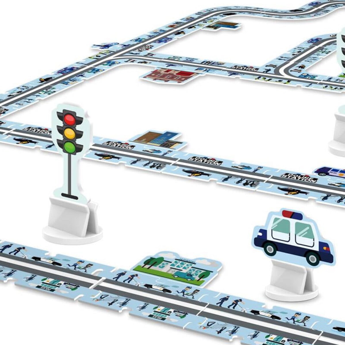 Droga - tor dla samochodów Policja - Puzzle 44 elementy