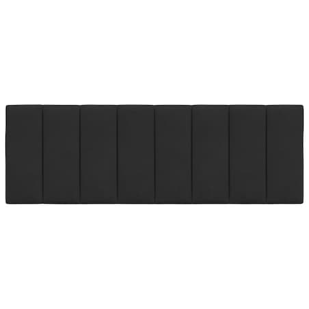 vidaXL Poduszka na wezgłowie, Hanko, czarna, 120 cm, aksamitna