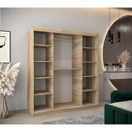 Szafa przesuwna Garderoba PROMO T2 180 sonoma/biały