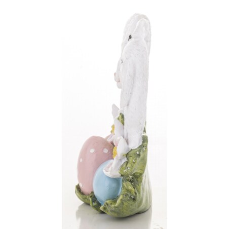 Dekoracja - 4 wesołe króliczki z pisankami 14,5x19x6 cm