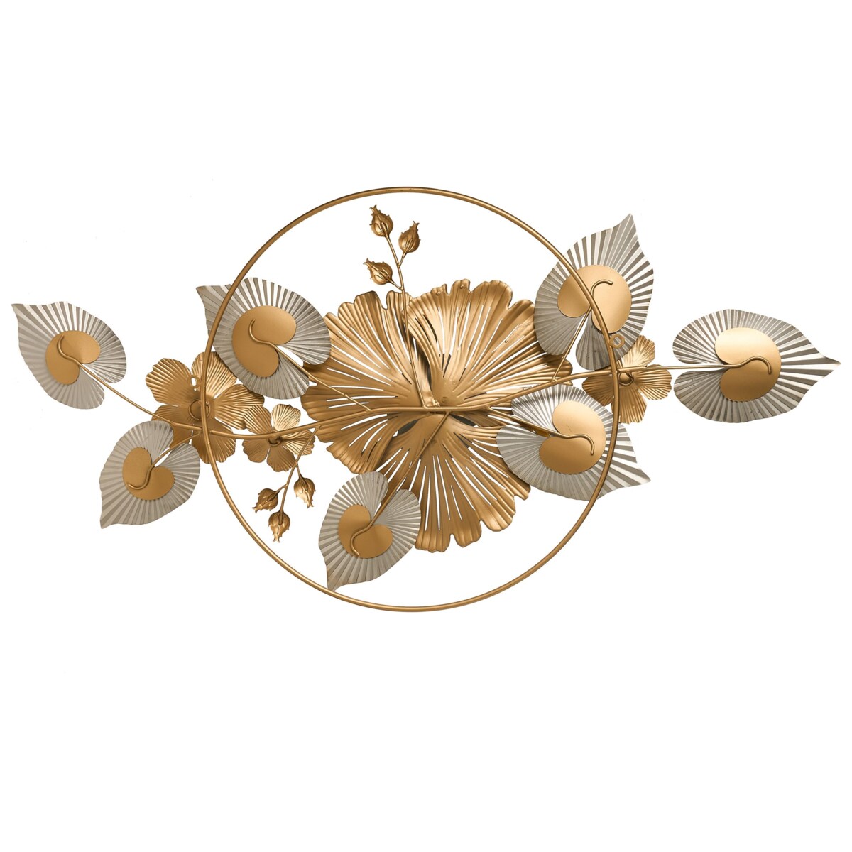 Dekoracja ścienna Kwiat TERBIUM Metal 56 cm Złoty