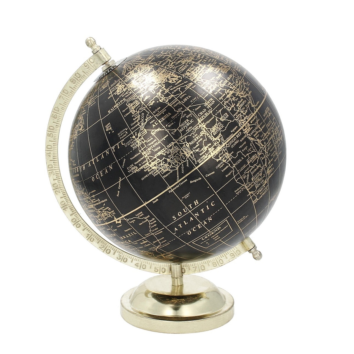 Dekoracja Globe Black 28 cm, 23x20x28 cm