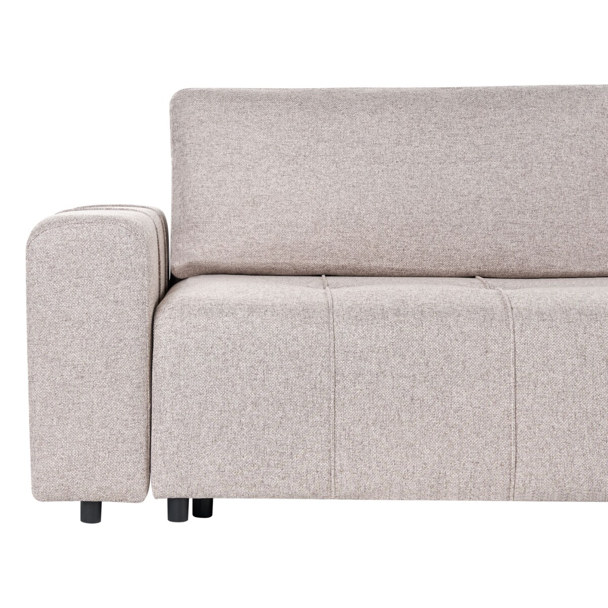 Sofa narożna lewostronna INNVIK Jasnobrązowy Tkanina Lewostronny