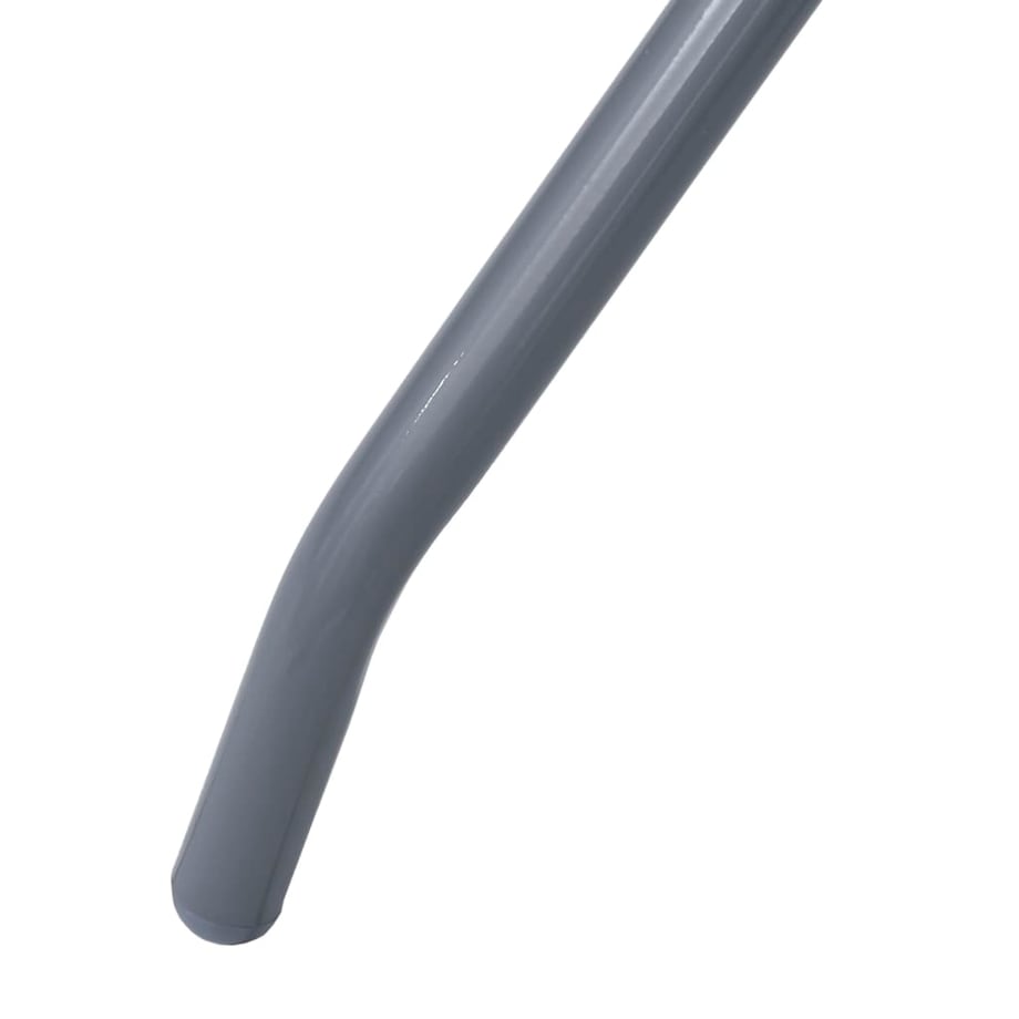 vidaXL Stolik ogrodowy, jasnoszary, 60 cm, stal i szkło
