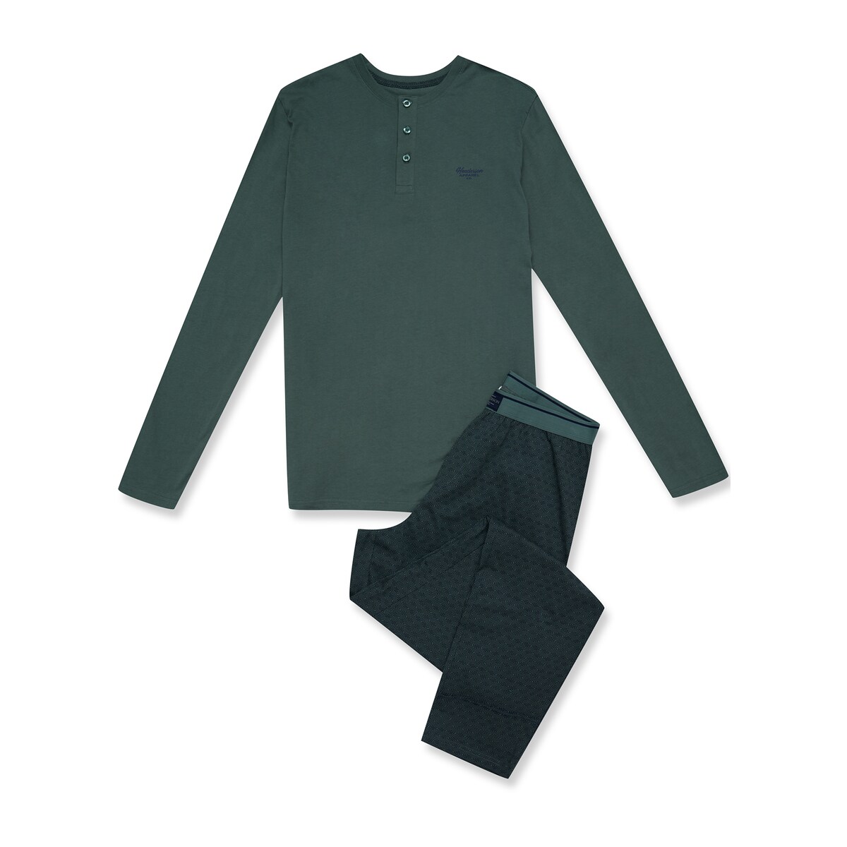 Piżama Hale 41917-70X Zielona Zielony, XXL