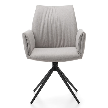 Krzesło tapicerowane tkanina typu sawana glamour do salonu PRATO szare