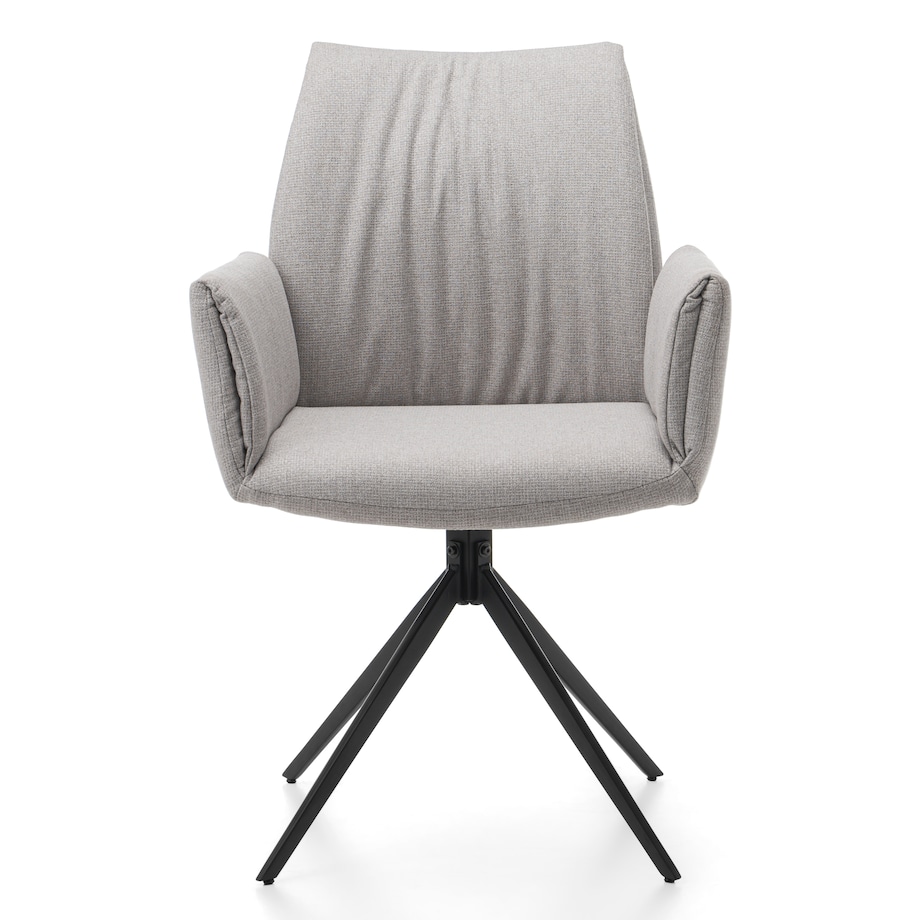 Krzesło tapicerowane tkanina typu sawana glamour do salonu PRATO szare