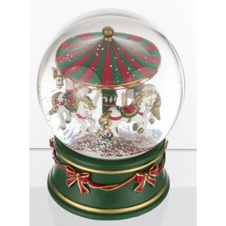 Kula śnieżna z pozytywką i karuzelą GIOSTRA 16x11,5x11,5 cm