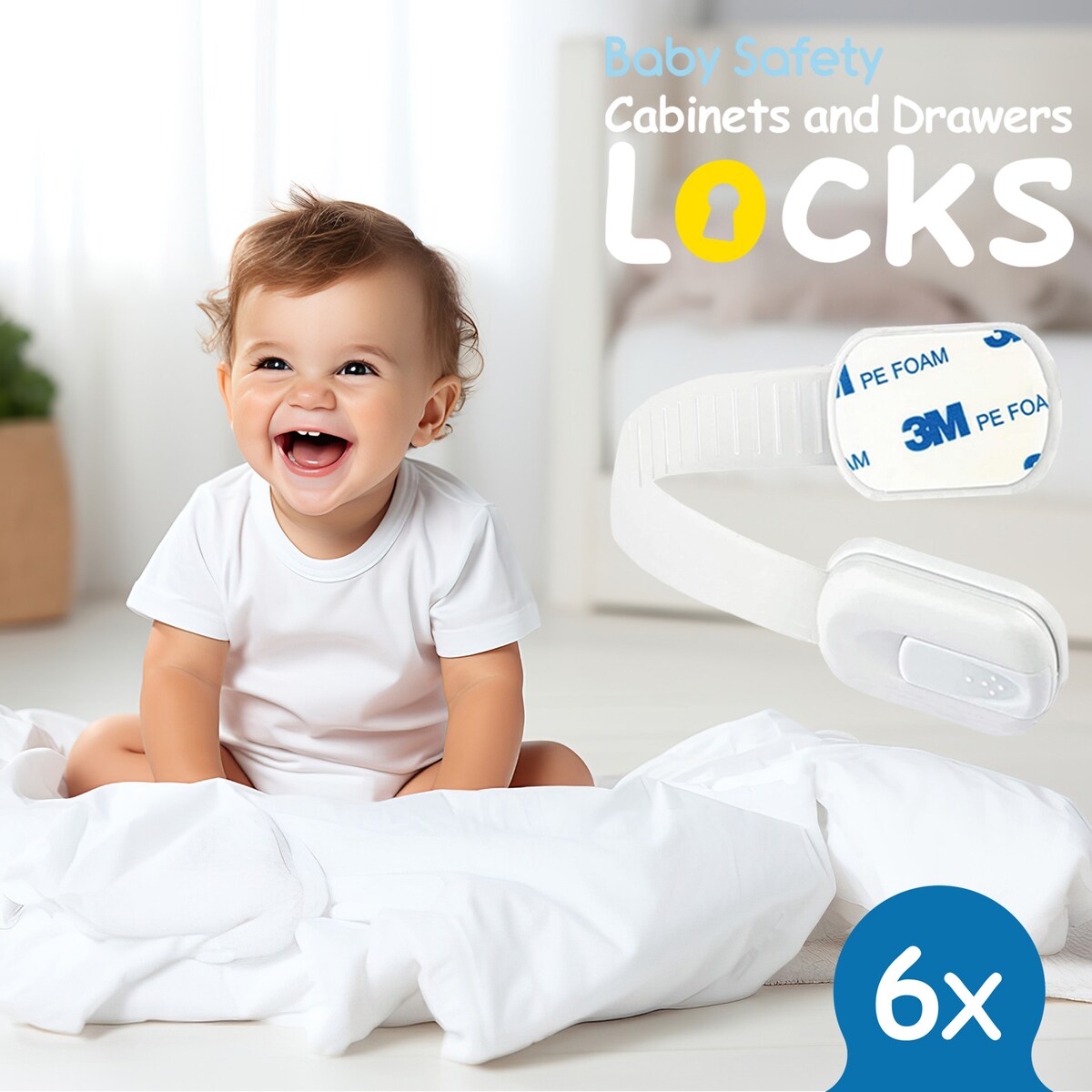 zabezpieczenia szaf i szuflad z regulacją, sipo, zestaw 6 szuk