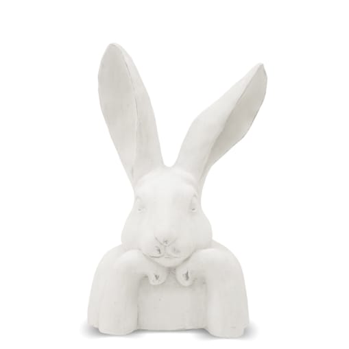 Figurka popiersie królika 37x21x17 cm TORACE-2 biały