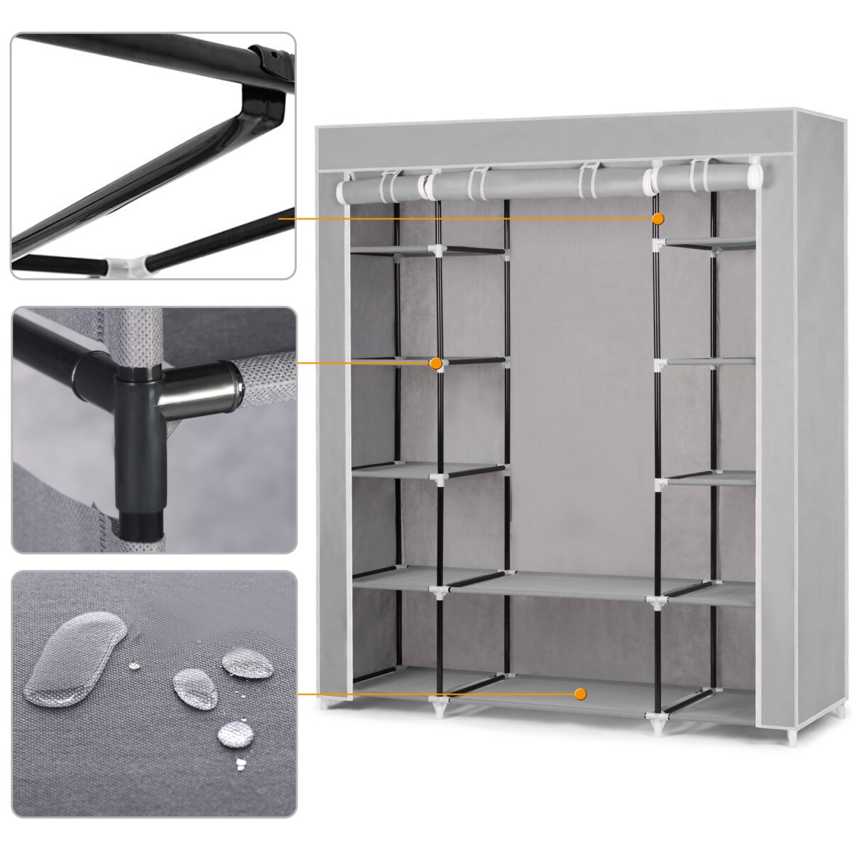 Szafa tekstylna garderoba materiałowa Massido 680001