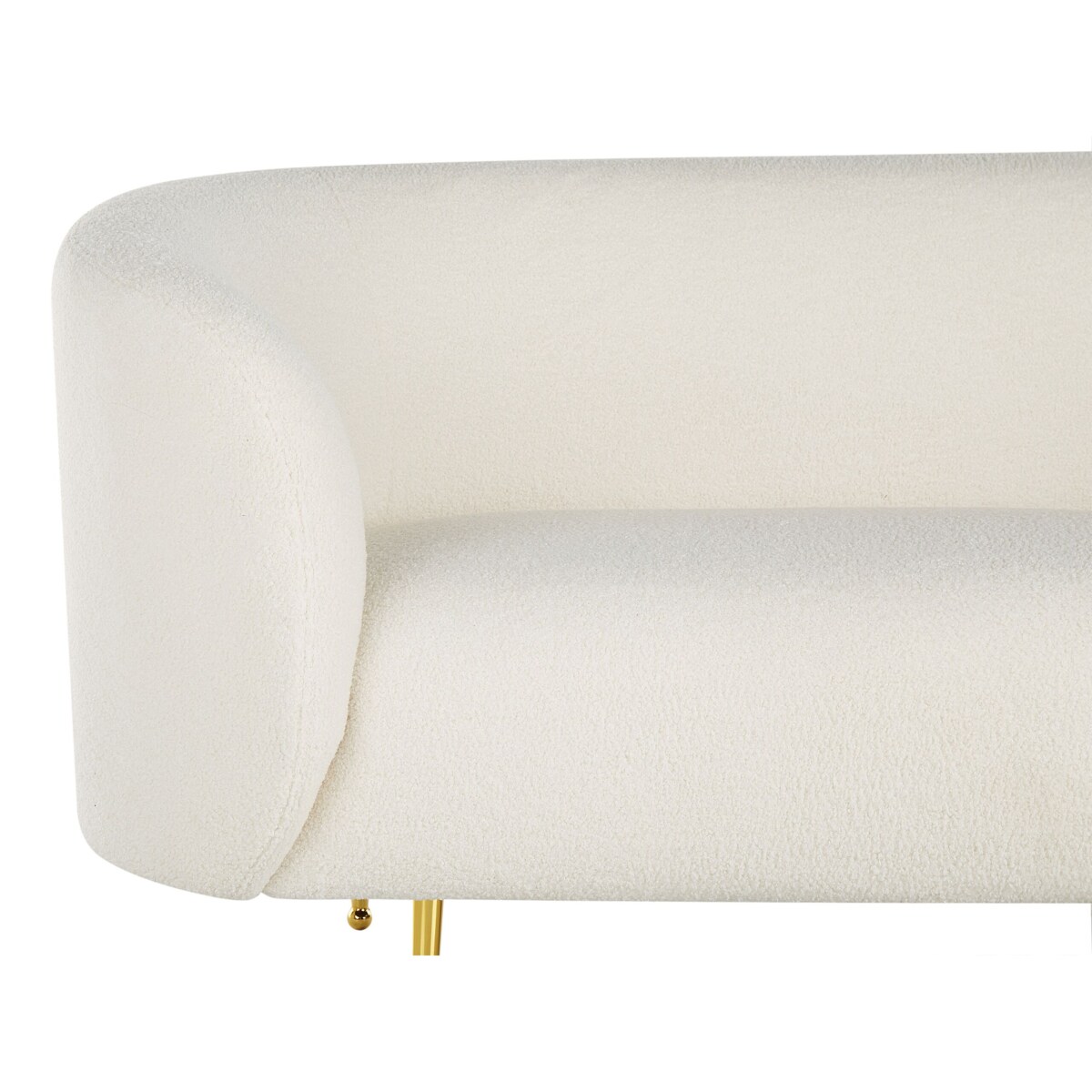 Sofa dwuosobowa boucle biała LOEN