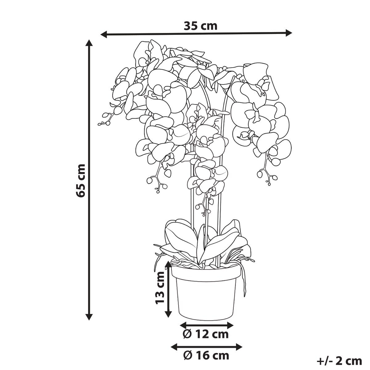 Sztuczna roślina ORCHID 65 cm Różowy
