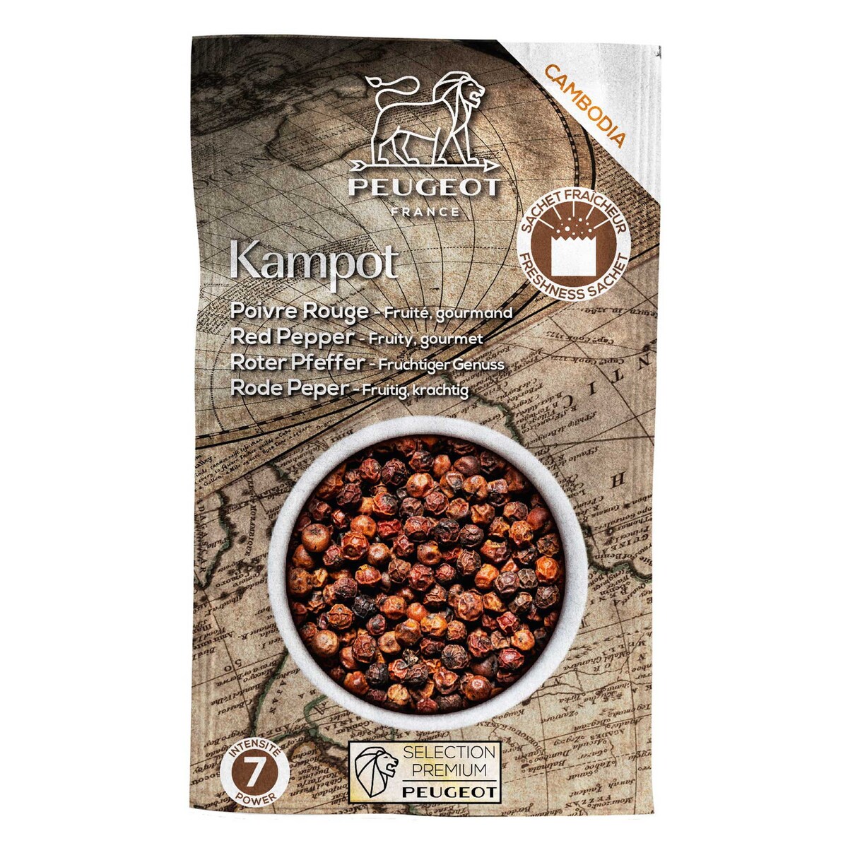 KAMPOT Pieprz czerwony Kambodża 60 g / PEUGEOT