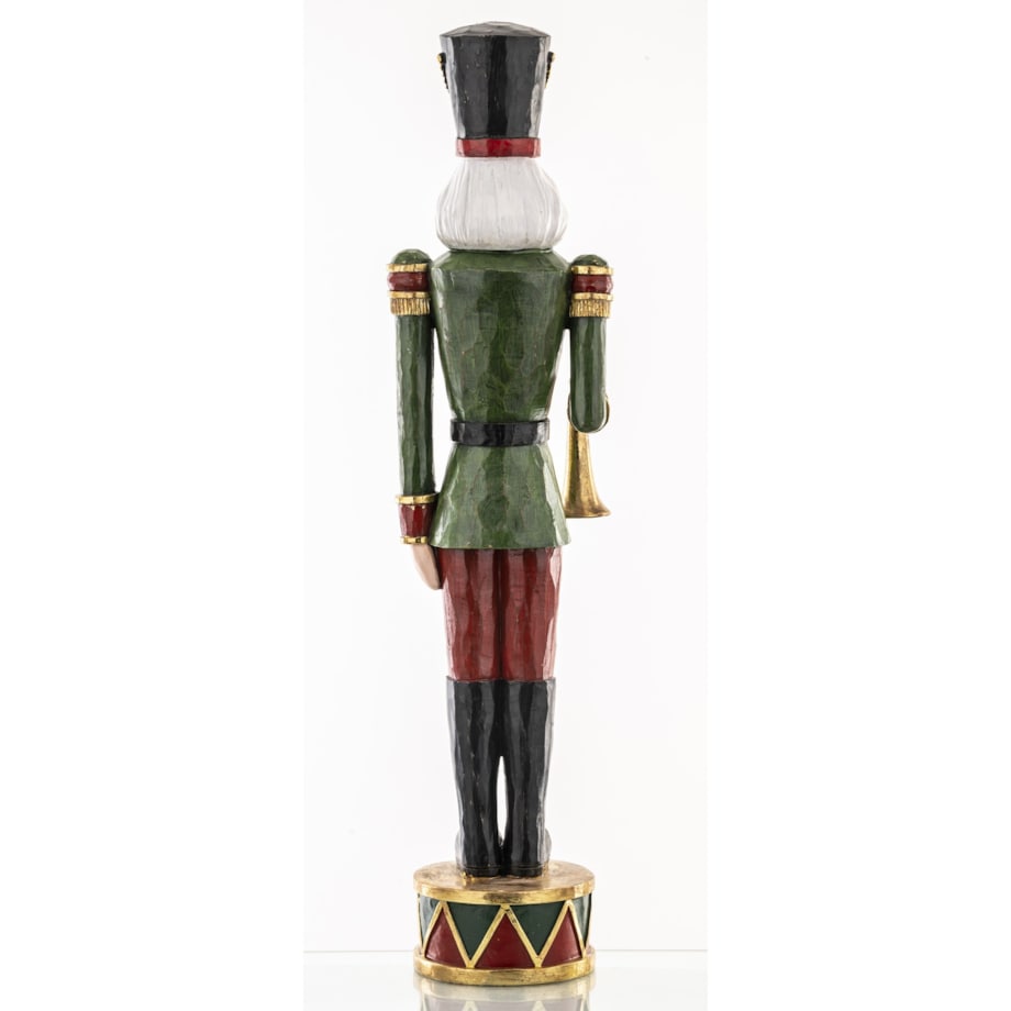 Figurka Dziadek do Orzechów 51x13x10 cm Oficer z trąbką