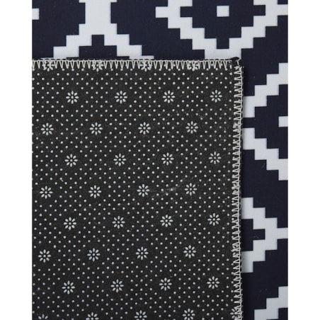 Dywan 70 x 200 cm czarno-biały KARUNGAL