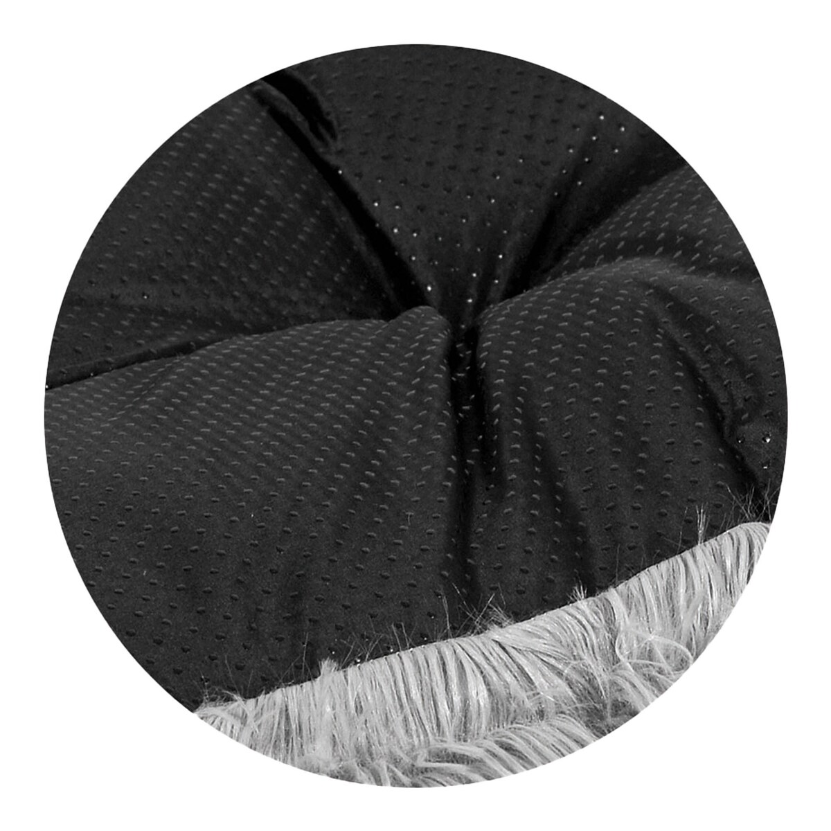 Legowisko Dla Psa Poduszka 80X60 Cm Shaggy Jasnoszare