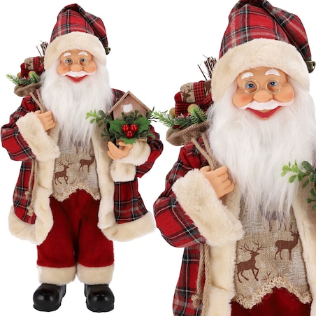 ŚWIĘTY MIKOŁAJ świąteczny figurka DUŻY skandynawski