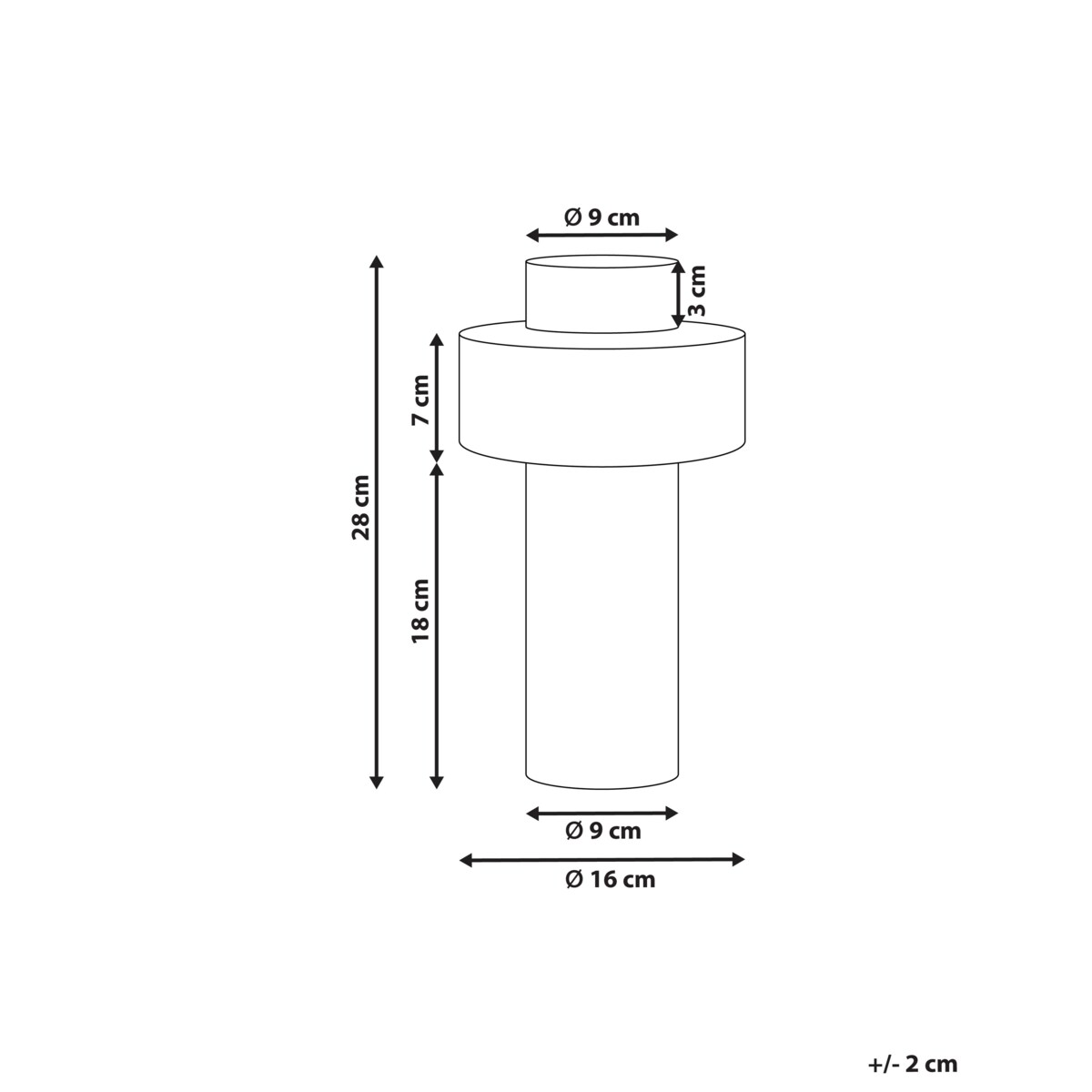 Kamionka Wazon na kwiaty 28 cm Biały Czarny ESCOLAR