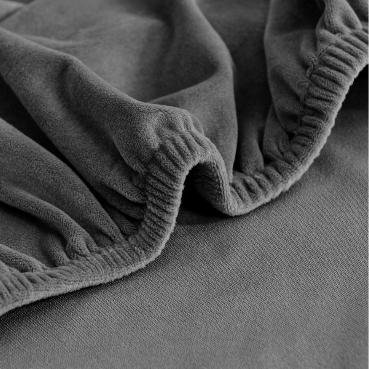 Pokrowiec Na Krzesło Xl Szary Welur Elastyczny