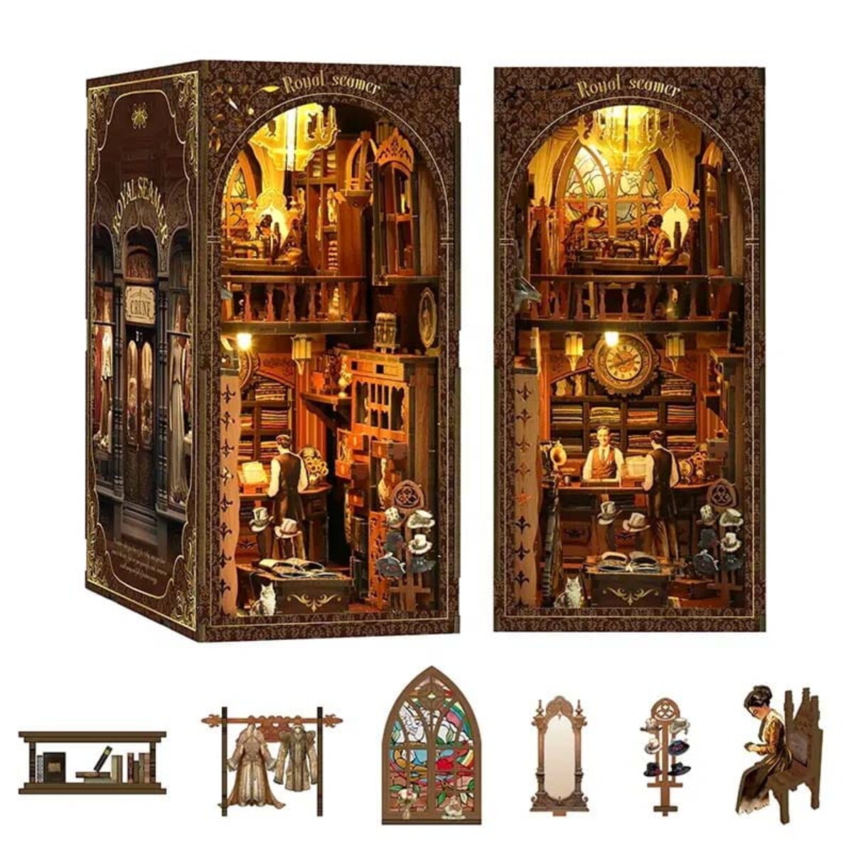 Miniaturowy domek Book Nook - Królewski krawiec