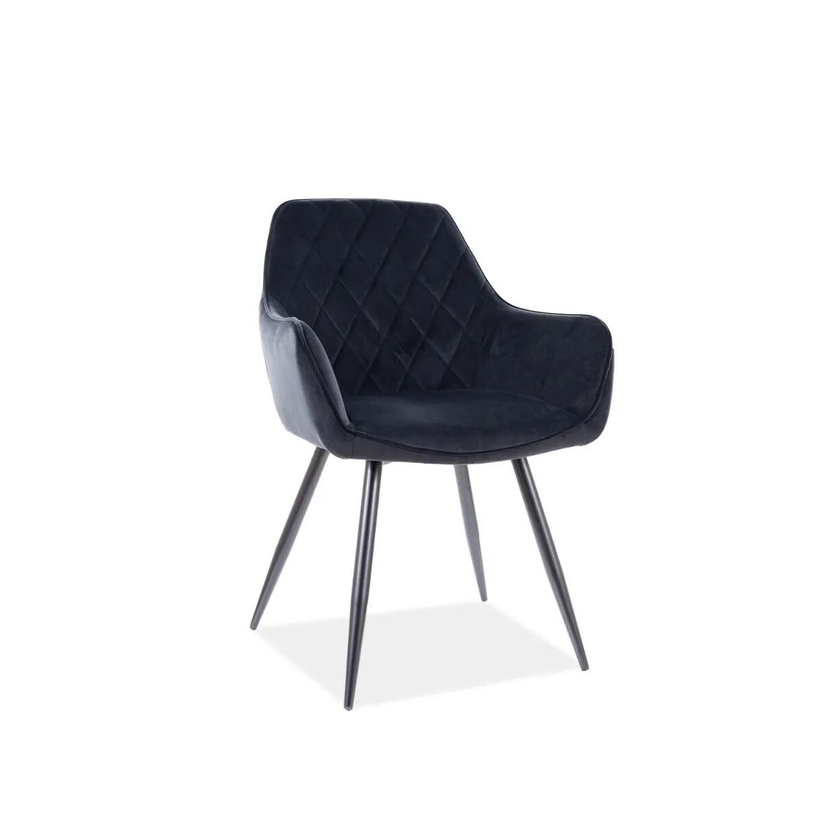 Krzesło LINEA VELVET czarne