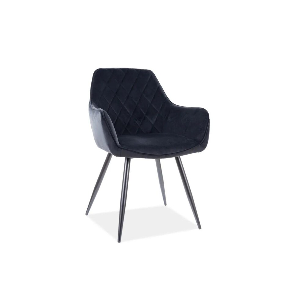 Krzesło LINEA VELVET czarne